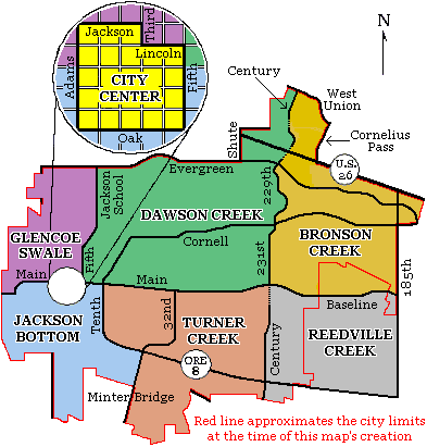 Map of Hillsboro