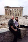 Jane and Dad by the Parthenon (27K)
