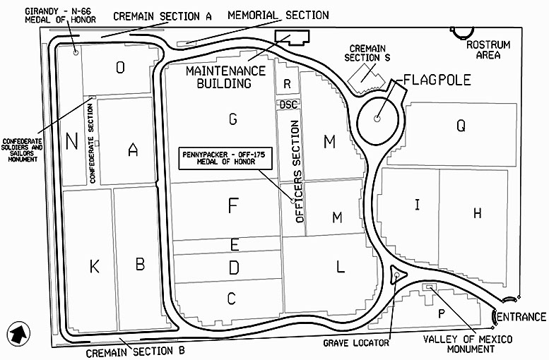 Philadelphia National Cemetery Map