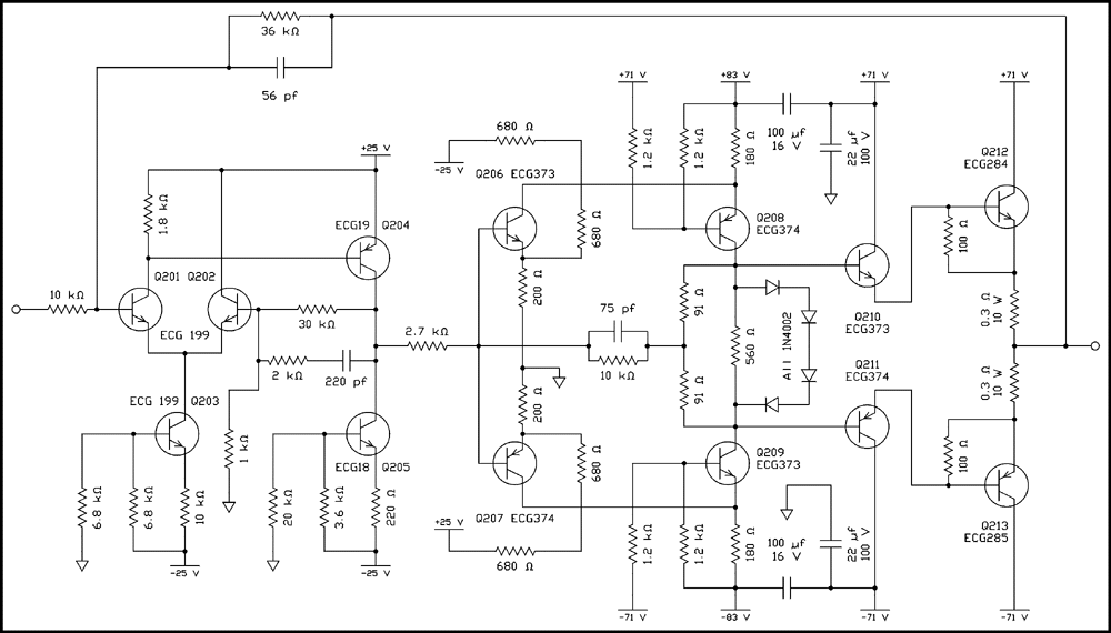 D1047 Amplifier Circuit - Schematic Diagram - D1047 Amplifier Circuit