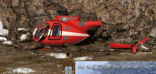smashed helicopter