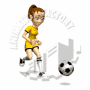 Woman Chasing Soccer Ball