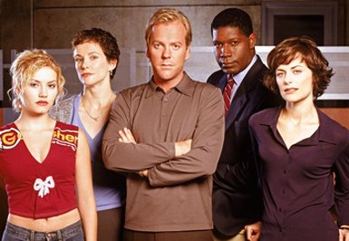From Left to Right: Kim Bauer, Teri Bauer, Jack Bauer, David Palmer, Nina Myers