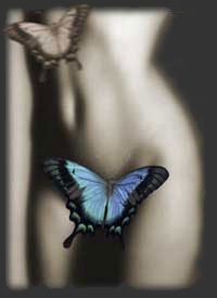 nude with butterfly