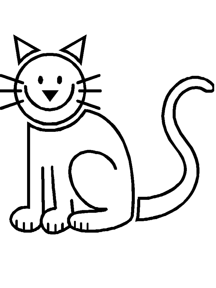 image de chat facile a dessiner 