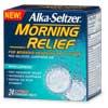 Alka-Seltzer Morning Relief Pain Reliever, Alertness Aid with Caffeine, Citrus Effervescent Tablets