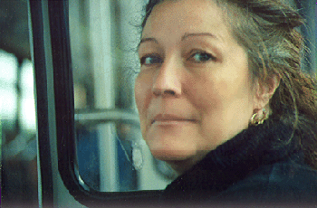 Ruthanne, on the bus to work, 2005