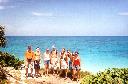 A whole bunch of us, Perry, Dan, Nicole, Andy, Gustav, Becca, Me, and Ashley at Tulum.