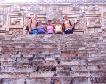 Andy, Nicole, Becca, me, and Ashley standing at the top of this one building at Uxmal.