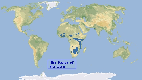 World Distribution of Lions