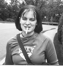 shelby likes to chew on popsicle sticks..it makes her feel like a tough guy