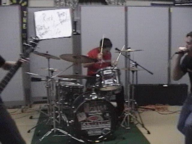 Andrew getting his drum on