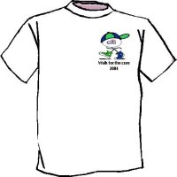Front Side of the JDRF t shirt contest