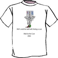 Back Side of the JDRF t shirt contest
