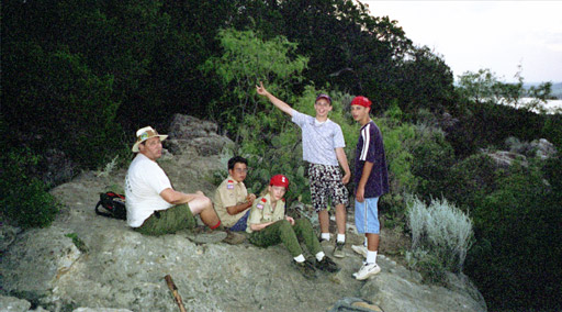 A Troop 769 contingent on top of Johnson's Peak