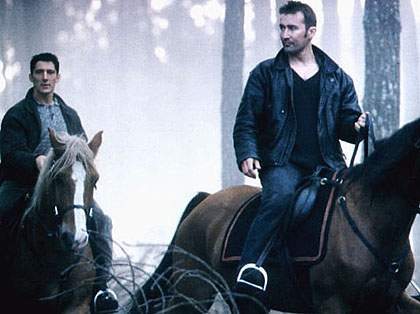 Methos and Kronos riding horses