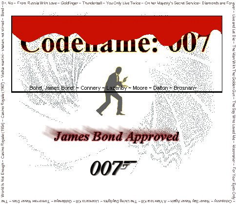 Codename: 007 welcomes you!