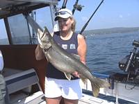Lake superior charter boat fishing was sure fun this lucky angler!