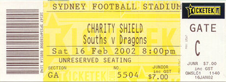 Child 2002 Charity Shield Ticket