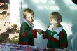 Twins, Christoper (my Godson) and Andrew S. celebrate their 7th birthdays in the correct colours!