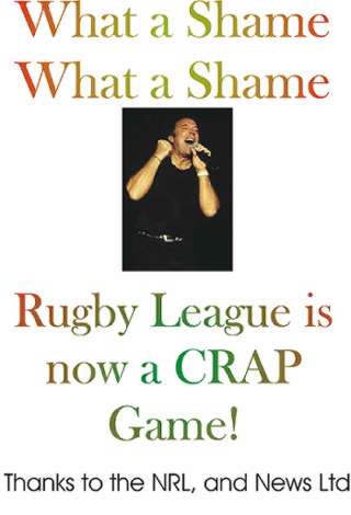 What a successful advertising campaign by the NRL - NOT!
