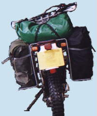 the rack from the back, with bags