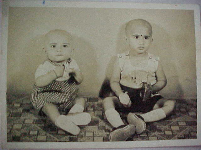 Bald & Beautiful Babies - Ujwal (left) with Kunal