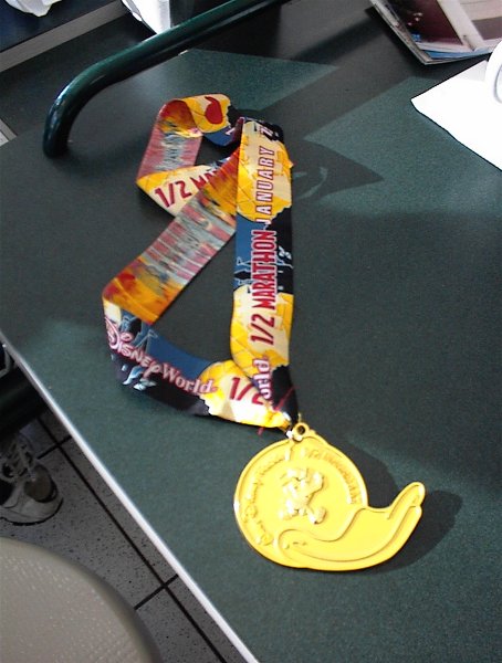 The half-marathon medal