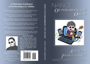 Purchasing link to NANCE On Performing Live Online, A Musicians Journey To Profit, A Musicians Guidepost to Performing live online, paperback book by Nance