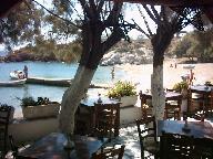 View from the taverna on Apandima Beach in the west of Antiparos