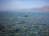 The cristal clear water at Agios pavlos beach.