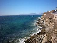 The coastline in between Mykonos town and Megali Amos beach.