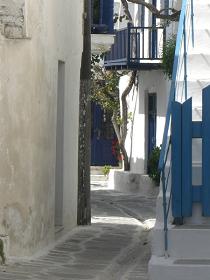 straatje in Parikia op Paros