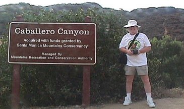 Bill Hillman at the entrance to Caballero Canyon