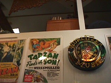 Foyer festooned with Tarzan memorabilia
