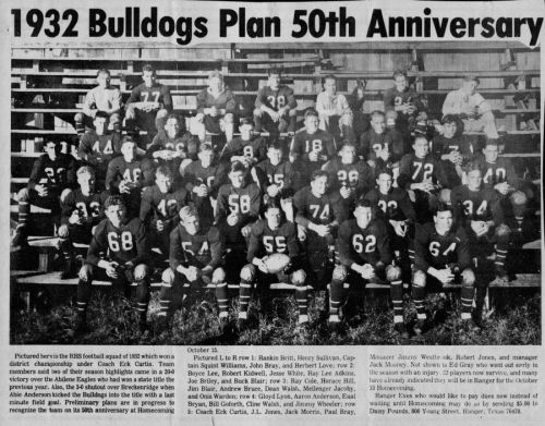 1932 Bulldogs - 50th anniversary
