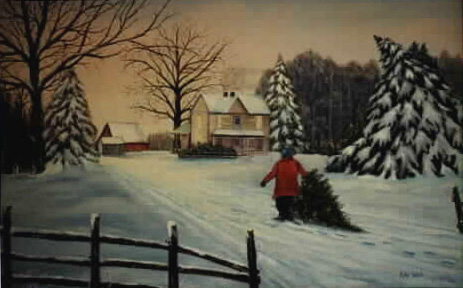 scene from a Christmas card