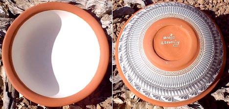 Pottery Bowl top and bottom view