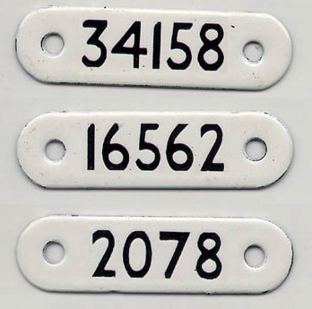 bus stop reference number plates