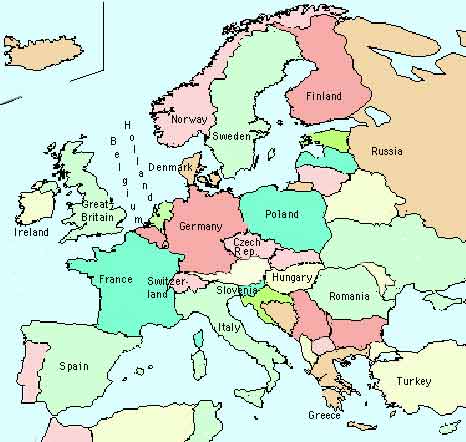 picture map europe