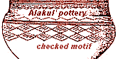 Alakul' pottery with Baltic "checked" *darža motif of Fatyanovo