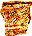Trademark "checked" ceramic, with *darža -"tilled plot", motif of Fatyanovo-Balanovo pottery.  * ©jp