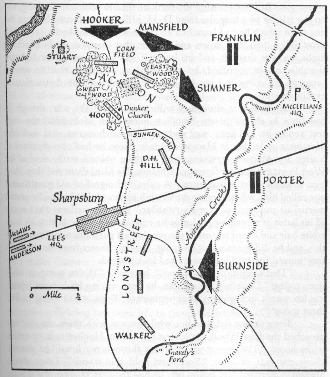 Sharpsburg Battlefield Map.