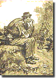 Confederate Soldier eating Green Corn