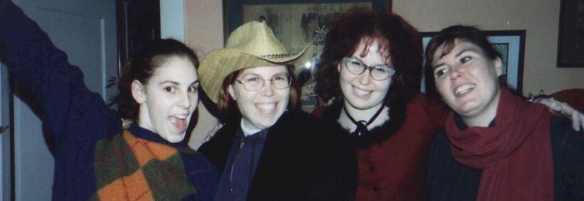 Maiya, Malia, Sara, Me - Orthodox Christmas - 1999
