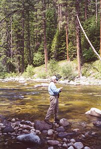 Dr. David Burns fly fishing the Secesh River