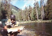 Clark Lucas with a fish from the South Fork Salmon River