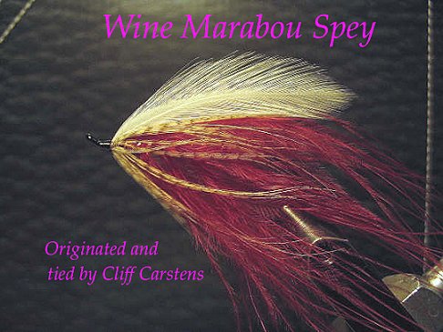 Wine Marabou Spey, Originated and Tied by Cliff Carstens