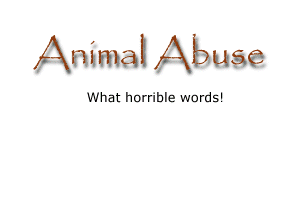 Really, Petz abuse is WRONG!!! Rather the petz are real or virtual!