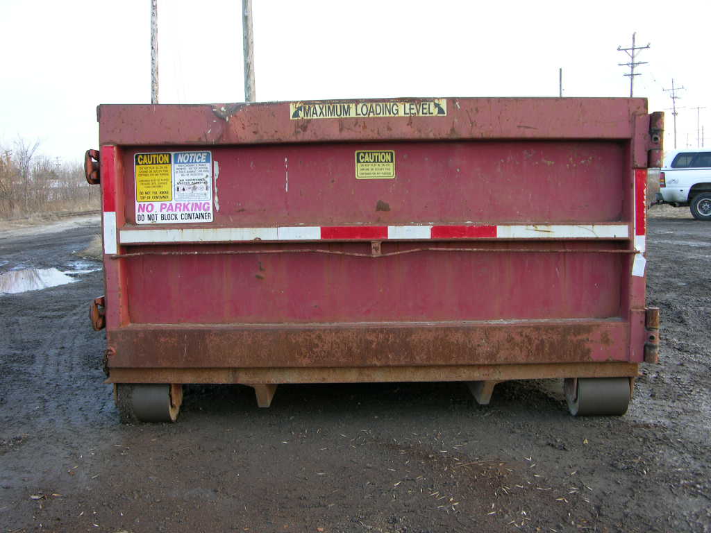 20 Yard Open Top Roll Off Container Dumpster Bin 54" Hook Height Roll